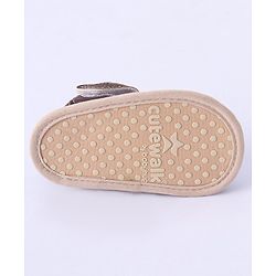 Cute Walk by Babyhug Velcro Closure Booties - Brown