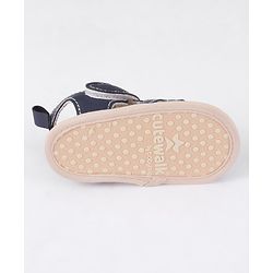 Cute Walk by Babyhug Velcro Closure Booties - Navy Blue