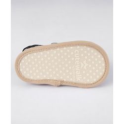 Cute Walk by Babyhug Velcro Closure Booties - Black