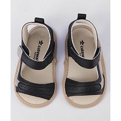 Cute Walk by Babyhug Velcro Closure Booties - Black