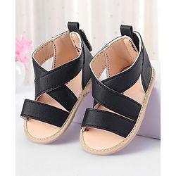 Cute Walk by Babyhug Velcro Closure Booties - Black