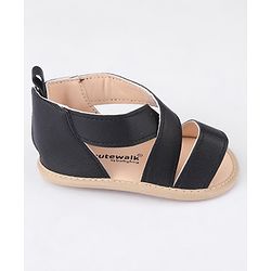 Cute Walk by Babyhug Velcro Closure Booties - Black