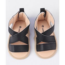 Cute Walk by Babyhug Velcro Closure Booties - Black