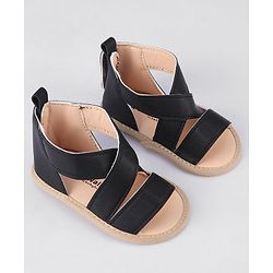 Cute Walk by Babyhug Velcro Closure Booties - Black