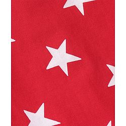 Babyhug Cotton Knit Half Sleeves Night Suit Star Print - Red