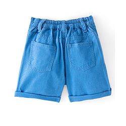 Babyhug Twill Mid Thigh Shorts Boat Print - Blue