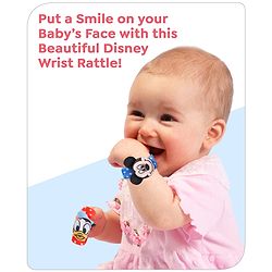 Babyhug Disney Donald and Mickey Mouse Wrist Rattles Pack of 2 - Red & Blue