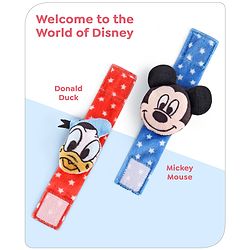 Babyhug Disney Donald and Mickey Mouse Wrist Rattles Pack of 2 - Red & Blue