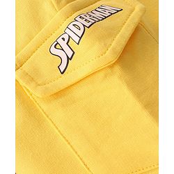 Babyhug Marvel Single Jersey Knit Sleeveless T-Shirt & Shorts With Spiderman Graphics - Red & Yellow