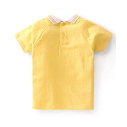Babyhug Disney 100% Cotton Single Jersey Half Sleeve T-Shirt & Shorts With Winnie The Pooh Graphics - Yellow & Blue