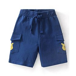 Babyhug Disney 100% Cotton Single Jersey Half Sleeve T-Shirt & Shorts With Winnie The Pooh Graphics - Yellow & Blue