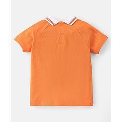 Babyhug Disney 100% Cotton Knit Single Jersey Half Sleeves T-Shirt & Shorts With Tigger Graphics - Orange & Navy Blue