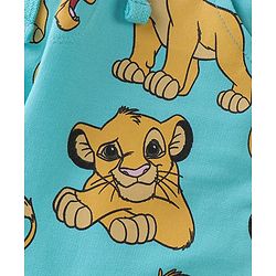 Babyhug Disney Single Jersey Knit Foil Print Half Sleeves T-Shirt & Shorts with Lion King Graphics - Sky Blue