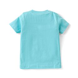 Babyhug Disney Single Jersey Knit Foil Print Half Sleeves T-Shirt & Shorts with Lion King Graphics - Sky Blue
