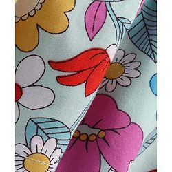 Babyhug Rayon Woven Half Sleeves Floral All Over Printed Top With Bow Applique - White