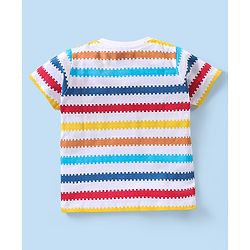 Babyhug Cotton Knit Half Sleeves Printed Short Night Suit   - Multicolor