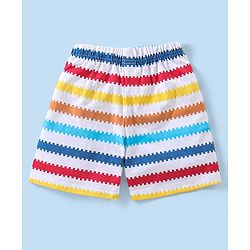 Babyhug Cotton Knit Half Sleeves Printed Short Night Suit   - Multicolor