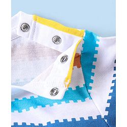 Babyhug Cotton Knit Half Sleeves Printed Short Night Suit   - Multicolor