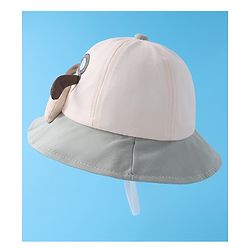 Babyhug Bucket Hat with Puppy Embroidery & Applique - Light Green