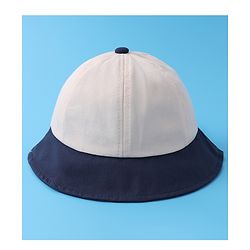 Babyhug Bucket Hat with Puppy Embroidery & Applique - Navy Blue