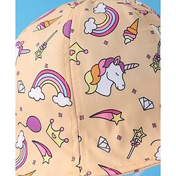 Babyhug Bucket Hat Unicorn Print - Light Yellow
