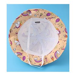 Babyhug Bucket Hat Unicorn Print - Light Yellow
