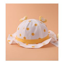 Babyhug Bucket Hat Polka Dots Print -  Yellow