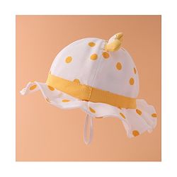 Babyhug Bucket Hat Polka Dots Print -  Yellow