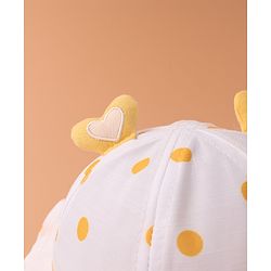 Babyhug Bucket Hat Polka Dots Print -  Yellow