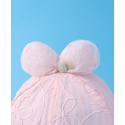Babyhug Bucket Hat  with Bow Applique - Pink