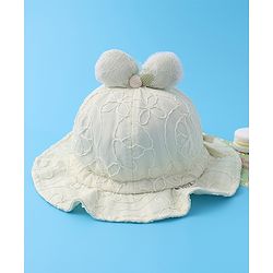 Babyhug Bucket Hat  with Bow Applique - Grey