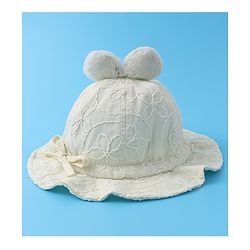 Babyhug Bucket Hat  with Bow Applique - Grey