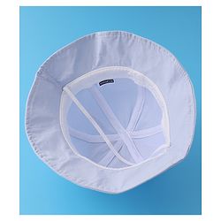 Babyhug Bucket Hat with Sunglasses Applique -Blue