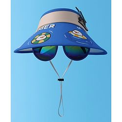 Babyhug Visor Cap with Duck Print  - Blue