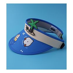 Babyhug Visor Cap with Duck Print  - Blue