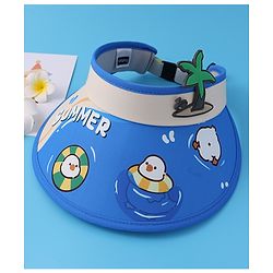Babyhug Visor Cap with Duck Print  - Blue
