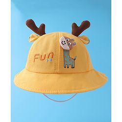 Babyhug Bucket Hat Giraffe Print - Yellow