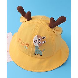 Babyhug Bucket Hat Giraffe Print - Yellow