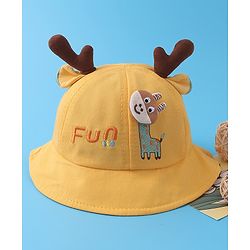 Babyhug Bucket Hat Giraffe Print - Yellow