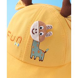 Babyhug Bucket Hat Giraffe Print - Yellow