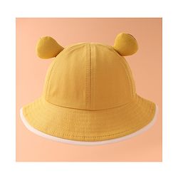 Babyhug Bucket Hat With Panda Applique -Yellow