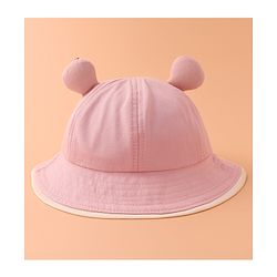 Babyhug Bucket Hat With Panda Applique -Pink