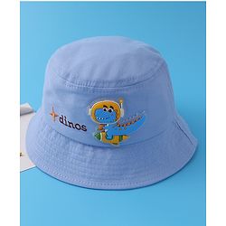 Babyhug Bucket Hat With Dino Applique -Blue