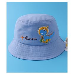 Babyhug Bucket Hat With Dino Applique -Blue