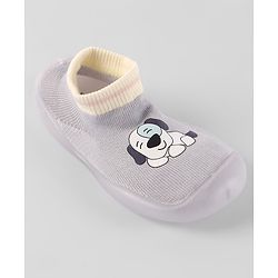 Cute Walk By Babyhug Socks Shoe With Doggy Print - Blue