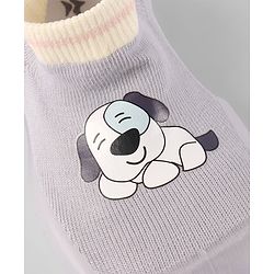 Cute Walk By Babyhug Socks Shoe With Doggy Print - Blue