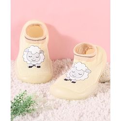 Cute Walk By Babyhug Socks Shoe With Doggy Print - Blue