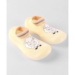 Cute Walk By Babyhug Socks Shoe With Doggy Print - Blue