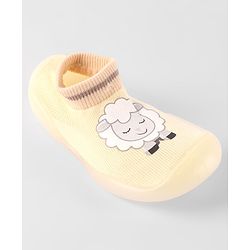 Cute Walk By Babyhug Socks Shoe With Doggy Print - Blue