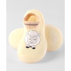 Cute Walk By Babyhug Socks Shoe With Doggy Print - Blue